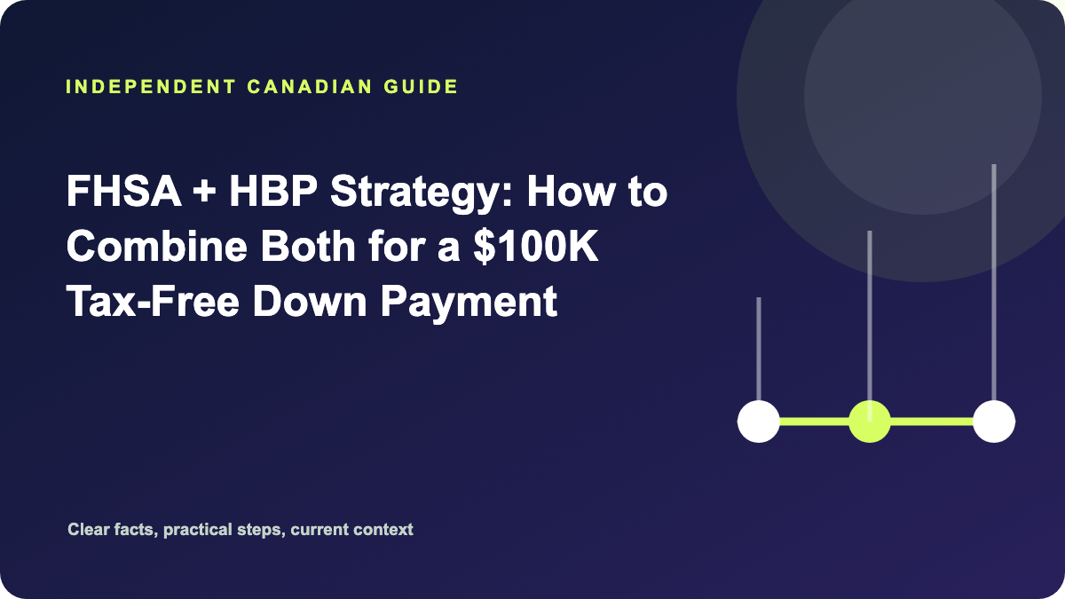 The $100K Down Payment Strategy: Using the FHSA and HBP Combined in 2026