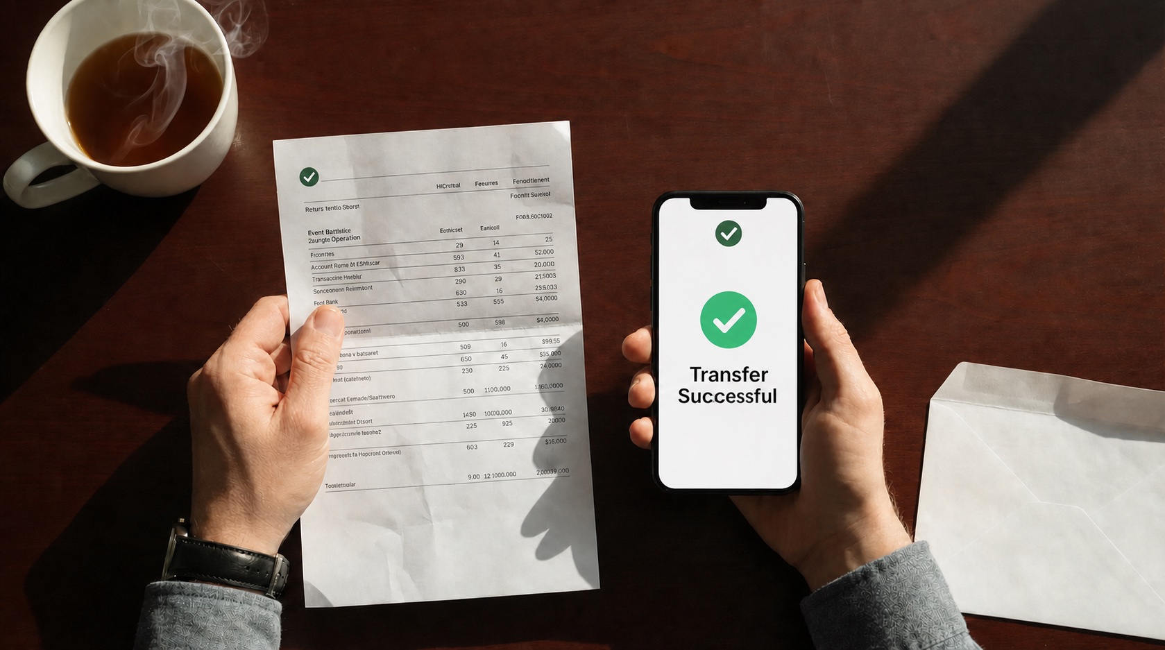 Brand-neutral illustration of a successful TFSA transfer confirmation in a generic investing app